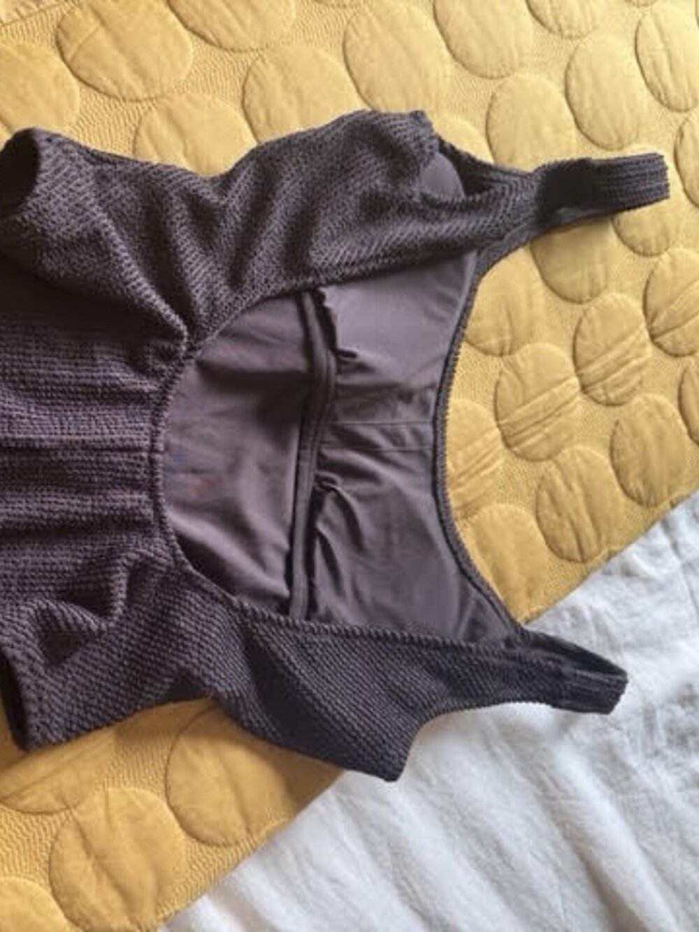 J Crew Claudia Scrunchie One-Piece Swimsuit in Inky Espresso - Picture 11 of 16